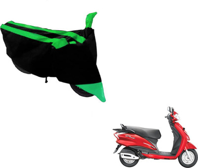 MOCKHE Two Wheeler Cover for Hero(Moto Corp Duet, Black, Green)