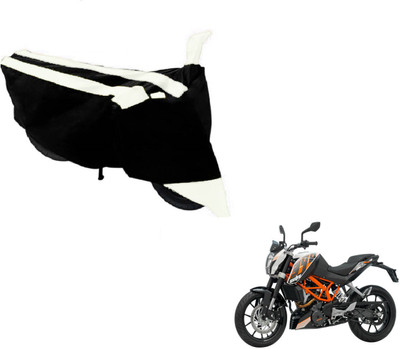 Amanzo Two Wheeler Cover for KTM(Duke 390, Black, White)