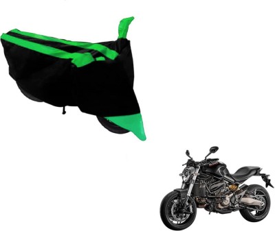 MOCKHE Two Wheeler Cover for Ducati(Monster 821, Black, Green)