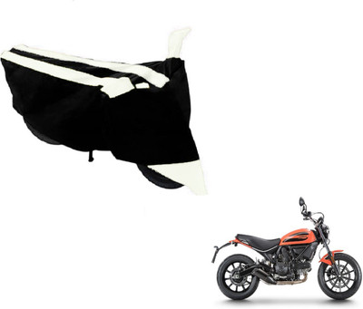 Flipkart SmartBuy Two Wheeler Cover for Ducati(Scrambler, Black, White)