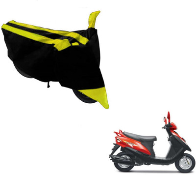 MOCKHE Two Wheeler Cover for Mahindra(Flyte, Black, Yellow)