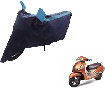 Auto Hub Two Wheeler Cover for TVS(Jupiter, Black, Blue)