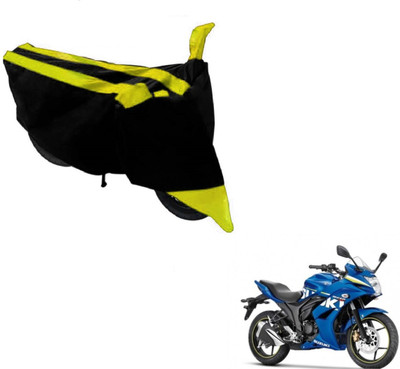 MOCKHE Two Wheeler Cover for Suzuki(Gixxer SF, Black, Yellow)