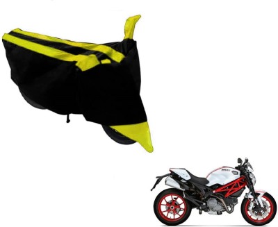 Amanzo Two Wheeler Cover for Ducati(Monster 796 S2R, Black, Yellow)