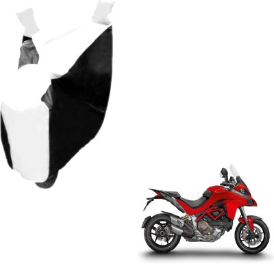 MOCKHE Two Wheeler Cover for Ducati(Multistrada, Black, White)