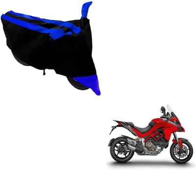 Flipkart SmartBuy Two Wheeler Cover for Ducati(Multistrada, Black, Blue)