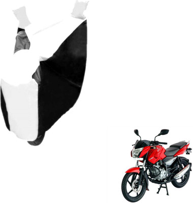 MOCKHE Two Wheeler Cover for Bajaj(Pulsar 135 LS DTS-i, Black, White)