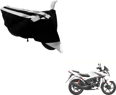 MOCKHE Two Wheeler Cover for Hero(Ignitor, Black, Silver)
