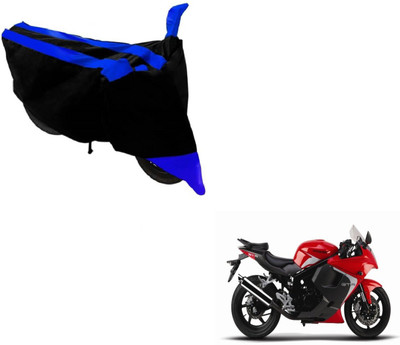 MOCKHE Two Wheeler Cover for Hyosung(GT250R, Black, Blue)