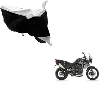 MOCKHE Two Wheeler Cover for Triumph(Tiger 800 XR, Black, White)