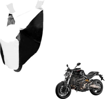 MOCKHE Two Wheeler Cover for Ducati(Monster 821, Black, White)