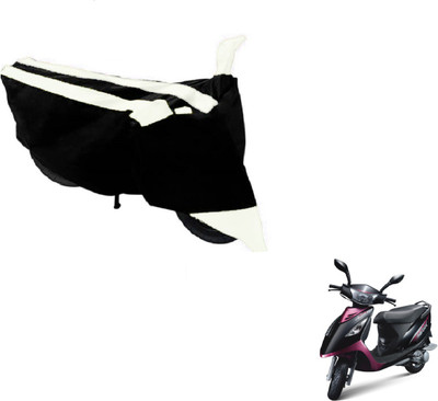 MOCKHE Two Wheeler Cover for TVS(Scooty Streak, Black, White)