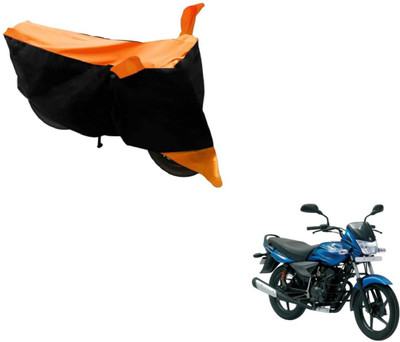 NIKS Two Wheeler Cover for Bajaj(Platina, Black, Orange)