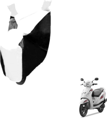 Auto Hub Two Wheeler Cover for TVS(Wego, Black, White)