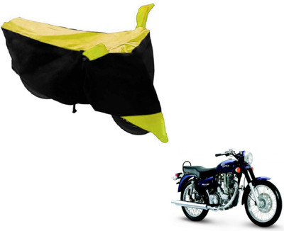MOCKHE Two Wheeler Cover for Royal Enfield(Black, Yellow)