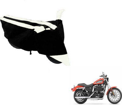 NIKS Two Wheeler Cover for Harley Davidson(XL 883, Black, White)