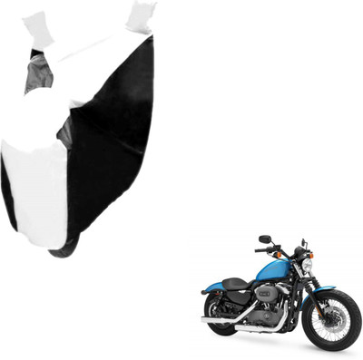 MOCKHE Two Wheeler Cover for Harley Davidson(XL 1200, Black, White)