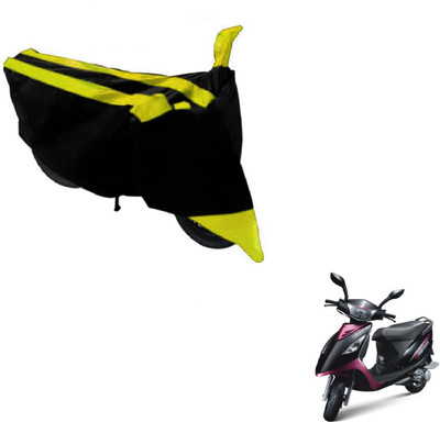 MOCKHE Two Wheeler Cover for TVS(Scooty Streak, Black, Yellow)