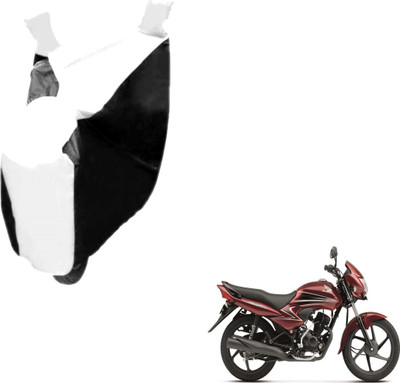 Auto Hub Two Wheeler Cover for Honda(Dream Yuga, Black, White)