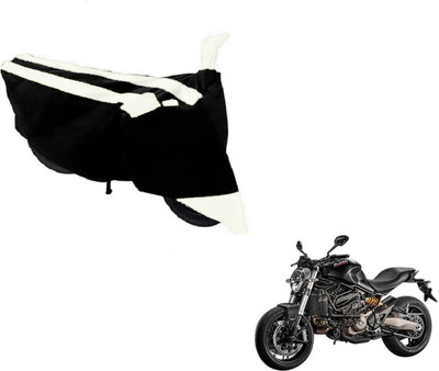 Flipkart SmartBuy Two Wheeler Cover for Ducati(Monster 821, Black, White)