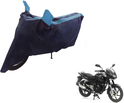 Auto Hub Two Wheeler Cover for Bajaj(Pulsar, Black, Blue)