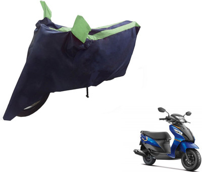 Auto Hub Two Wheeler Cover for Suzuki(Let's, Black, Green)