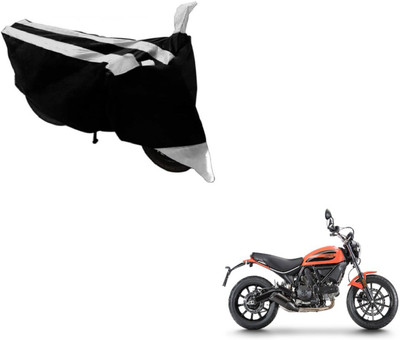 Flipkart SmartBuy Two Wheeler Cover for Ducati(Scrambler, Black, Silver)