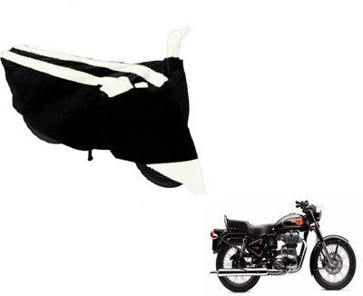 Flipkart SmartBuy Two Wheeler Cover for Royal Enfield(500, Black, White)