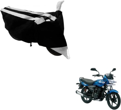 MOCKHE Two Wheeler Cover for Bajaj(Platina, Black, Silver)