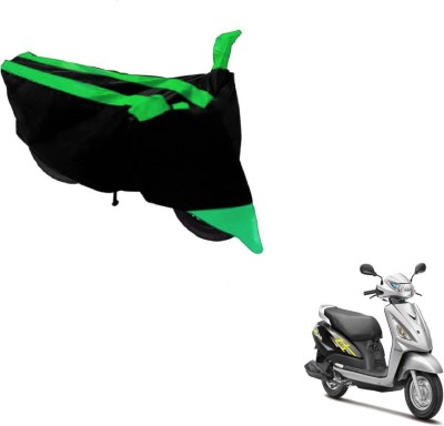 MOCKHE Two Wheeler Cover for Suzuki(Swish, Black, Green)