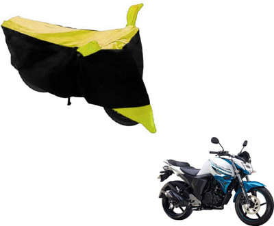 MOCKHE Two Wheeler Cover for Yamaha(FZ-S, Black, Yellow)