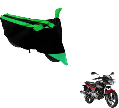 MOCKHE Two Wheeler Cover for Bajaj(Pulsar 180 DTS-i, Black, Green)