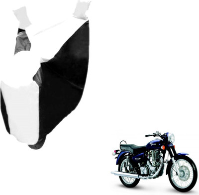 Auto Hub Two Wheeler Cover for Royal Enfield(Black, White)