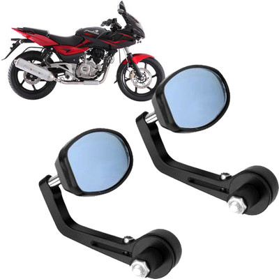 DvineAutoFashionZ Manual Rear View Mirror, Dual Mirror, Driver Side For Bajaj Pulsar 200 NS DTS-i(Left, Right)