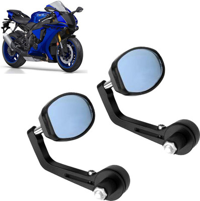DvineAutoFashionZ Manual Rear View Mirror, Dual Mirror, Driver Side For Yamaha Universal For Bike(Left, Right)