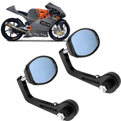DvineAutoFashionZ Manual Rear View Mirror, Dual Mirror, Driver Side For KTM Universal For Bike(Left, Right)