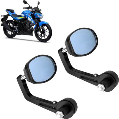 DvineAutoFashionZ Manual Rear View Mirror, Dual Mirror, Driver Side For Suzuki Universal For Bike(Left, Right)