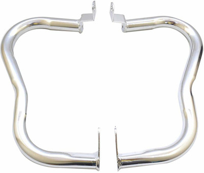 WHEETOYKART Rear Leg Guard Set (Chrome) Bike Crash Guard(Royal Enfield)