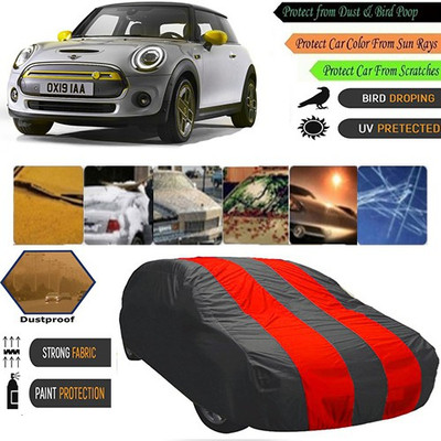 AutoGreat Car Cover For Mini Cooper Universal For Car (Without Mirror Pockets)(Maroon, Black)