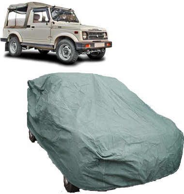 COVERPLANET Car Cover For Maruti Suzuki Gypsy King (Without Mirror Pockets)(Green)
