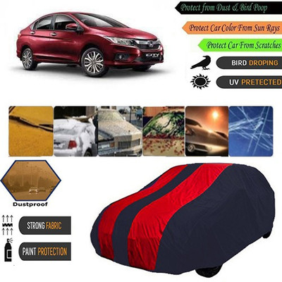 AutoGreat Car Cover For Honda City i-Vtec (Without Mirror Pockets)(Blue, Maroon)