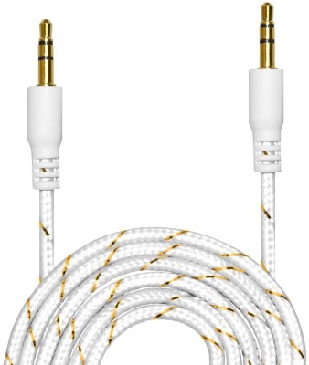 Wifton AUX Cable 3.1 A 1.5 m IX
221-AUX Cable / AUX Cord [ 3ft/0.9M, Hi-Fi Sound Quality] - Nylon Braided 3.5mm Audio Cable(Compatible with Apple iPhone iPad, Android System Devices, White, One Cable)