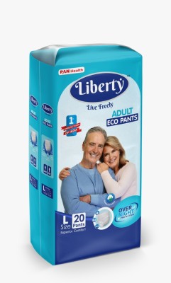 Liberty Eco Adult diaper pants, Large 20 pcs (75-100 Cms || 30-39 inches) Adult Diapers - L  (20 Pieces)
