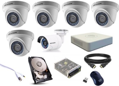 HIKVISION hikvision professional (2mp) 5 dome 1 bullet Security Camera(1 TB, 8 Channel)