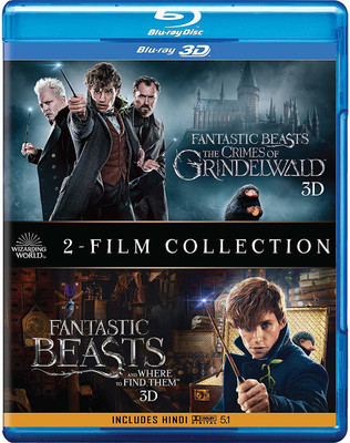 Fantastic Beasts 2 Movies Collection - Fantastic Beasts & Where to Find Them + Fantastic Beasts: The Crimes of Grindelwald (Blu-ray 3D) (2-Disc)(Blu-ray English)