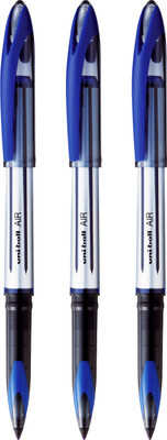 uni-ball Air UBA 188 L0.7 mm Roller Pen | Bold Ink & Smooth Writing, Ergonomic Grip Ball Pen(Pack of 3, Ink Color - Blue)