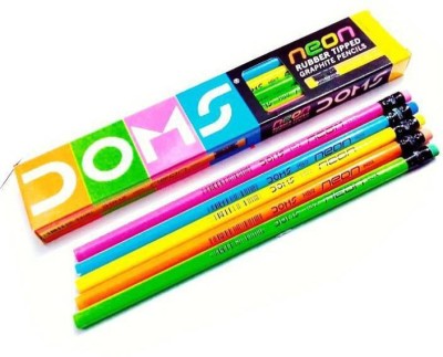 DOMS Neon Pencil boxes pack of 10 Pencil(Set of 10, Multicolor)