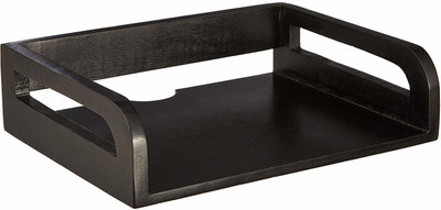 Decorhand Wall Mount Rack Shelves Wooden Wall Shelf(Number of Shelves - 1, Black)