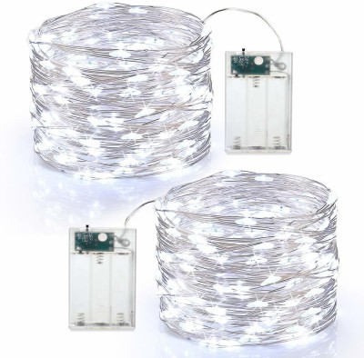 MIRADH 30 LEDs 3 m White Steady Water Drop Rice Lights(Pack of 2)