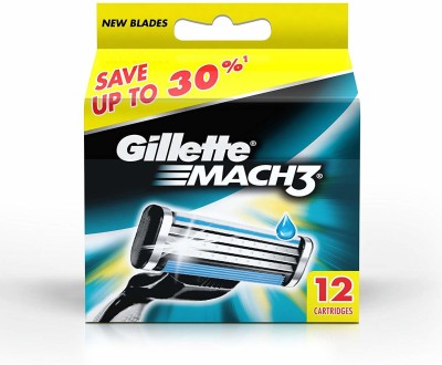 Gillette Mach 3 12 Cartridge(Pack of 12)